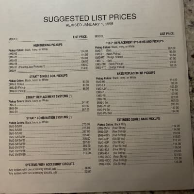 EMG Catalog Brochures Pickup Lines Vintage H 85 89 image 13
