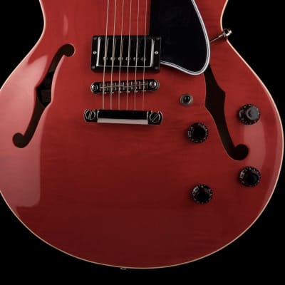 Heritage H-535 Semi-Hollow Trans Cherry Electric Guitar with Case image 5