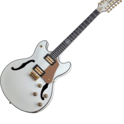 Schecter Wanye Hussey Corsair-12 Semi-Hollow Electric Guitar Ivory image 5