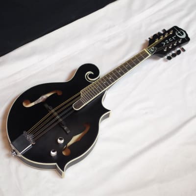 LUNA Moonbird F-style Mandolin NEW acoustic/electric Black Satin w/ CASE image 2