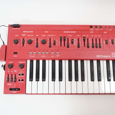 [SALE Ends Mar 11] Roland SH-101 w/ MGS-1 Grip RED Monophonic Analog Synthesizer Keyboard EXCELLENT
