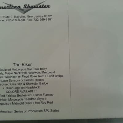 American Showster 'The Biker' NOS 1997 Flag Pattern NAMM show guitar image 15