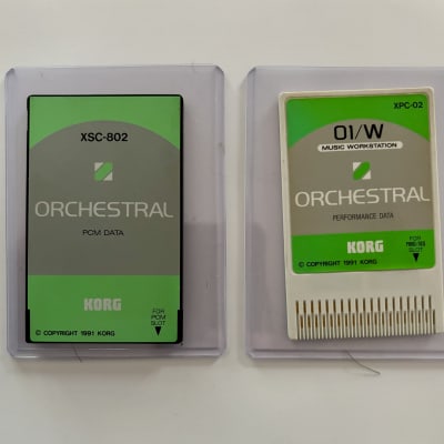 Korg 01/W XSC-801/XPC-02 Orchestral PCM/Performance Data Card Set