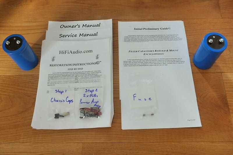 Marantz 240 restoration kit filter capacitor repair rebuild fix  			