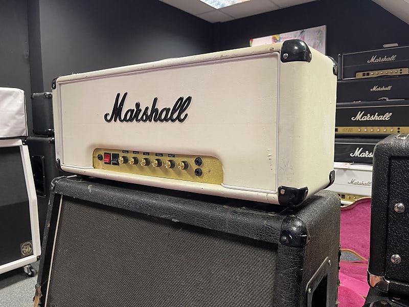 Marshall JMP 2204 Master Model Mk2 Lead 50-Watt Guitar Amp Head 1980 - White