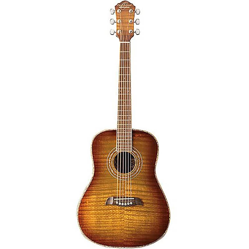 Oscar Schmidt OG1 3/4 Size Beginner Acoustic Guitar, Flame Sunburst image 1
