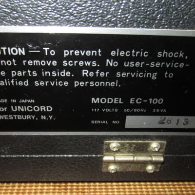 ~1975 Univox EC100 Stage Echo Analog Delay Black image 4