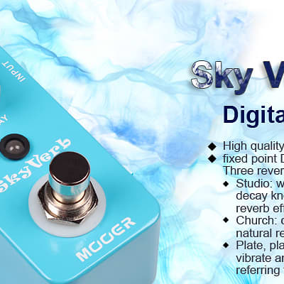Mooer Sky Verb MRV2 digital reverb Pedal True Bypass New in Box Free Shipping image 2