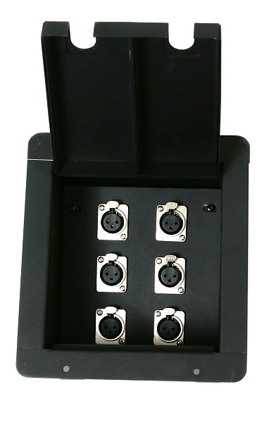 Elite Core Audio FB6 Recessed Floor Box with 6 XLR Female Connectors image 1