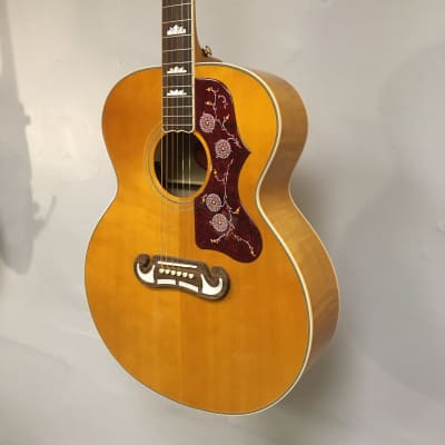 Epiphone J-200 Acoustic Guitar - Aged Natural Antique Gloss image 3