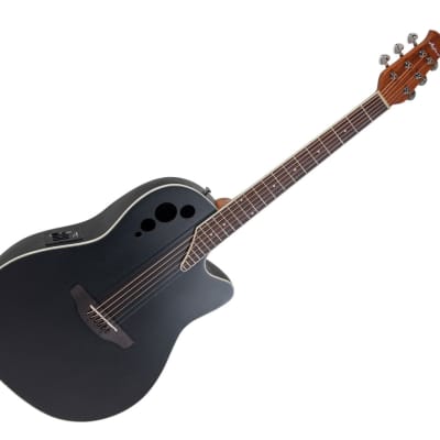 Ovation Applause AE44-5S Cutaway A/E Guitar - Black Satin for sale