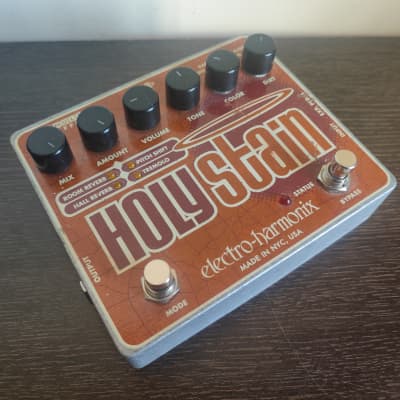 Electro-Harmonix Holy Stain Multi-Effects Pedal: Distortion / Reverb / Pitch / Tremolo 2008 - 2022 - Orange / Red image 2