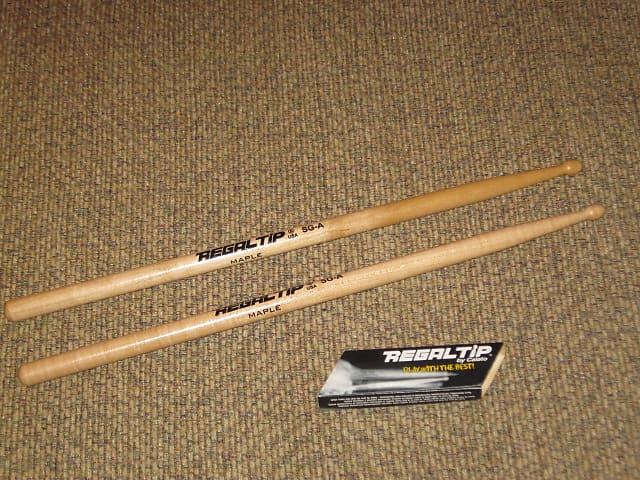 one pair (new old stock) near A+ condition Regal Tip SG-A maple wood / natural stain finish (with packaging) from 2000s / 2010s image 1