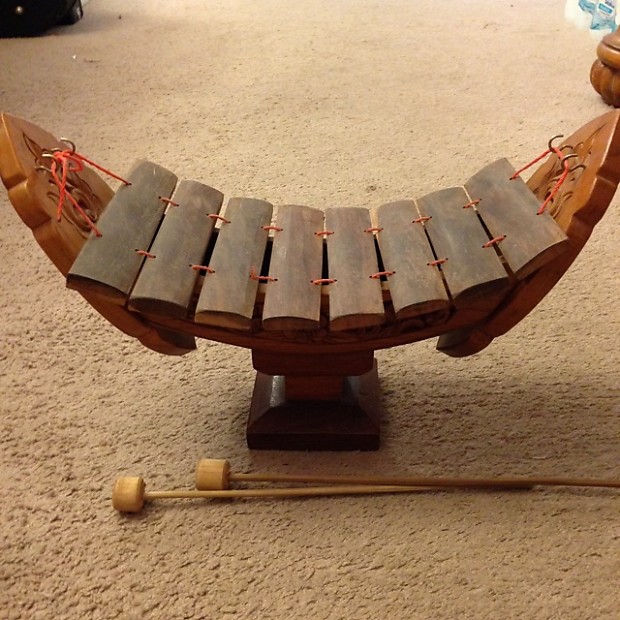 Vintage Xylophone Hand Carved Made In Thailand Reverb