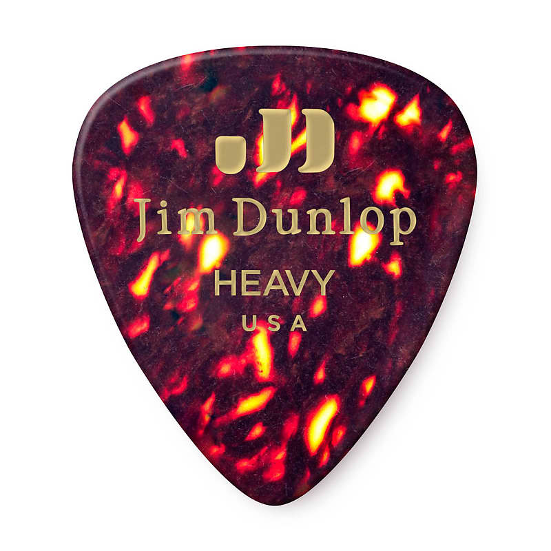 Dunlop - 483P05HV - Genuine Celluloid Guitar Picks - Standard / Heavy / 351 Shape - Pack of 12 image 1