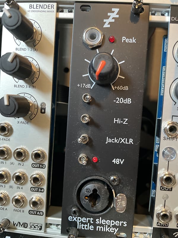 Expert Sleepers Little Mikey Eurorack XLR/TRS input/mic Reverb