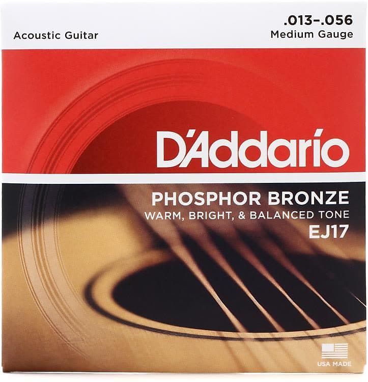 D'addario EJ17 Phosphor Bronze Acoustic Guitar Strings .013-.056 image 1