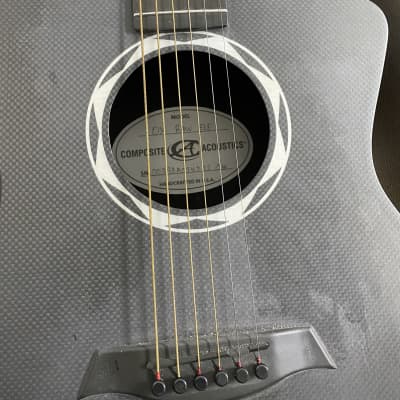 Composite Acoustics OX RAW ELE Acoustic-Electric Guitar Black Carbon Fiber image 2