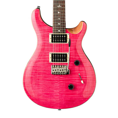 PRS SE Custom 24 Electric Guitar - Bonnie Pink w/ Natural Back image 3