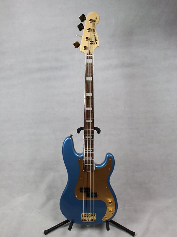 Fender Squier 40th Anniversary Precision Bass Gold Edition Lake Placid Blue image 1