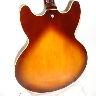 Jay Turser 335-Style Semi-Hollow Electric Guitar, Sunburst image 13
