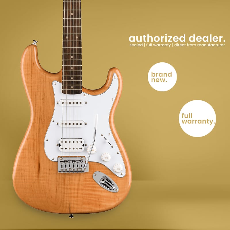 Squier FSR Affinity Series | Stratocaster HSS | Electric Guitar Natural image 1