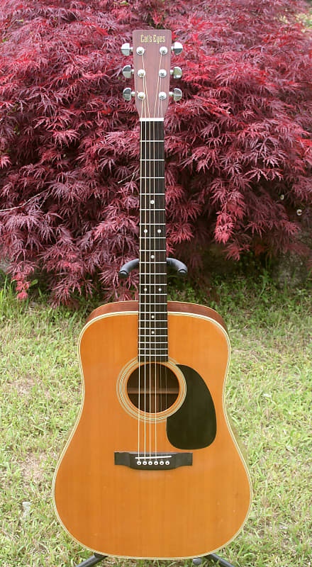 1980 Tokai Cat's Eyes CE-500 D28 Replica- Natural | Reverb