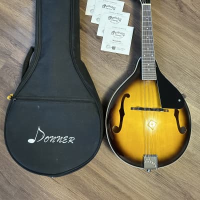 Donner Mandolin A Style 90’s - Mahogany Sunburst DML-1 with Gig Bag and Extra Strings for sale