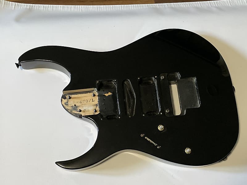1998-99 Japan Fujigen Ibanez RG470 Black Left Handed Lefty Guitar Body Floyd Ready image 1