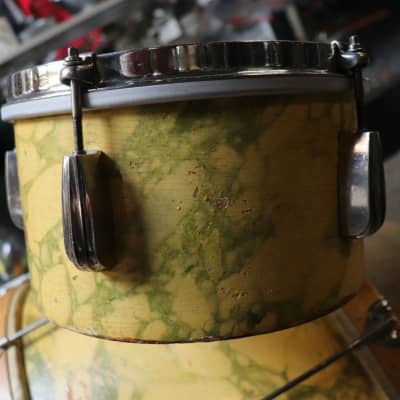 Slingerland 3pc Krupa Junior Drum Set 24/10/12" Marbled Duco Vintage 1940's image 4