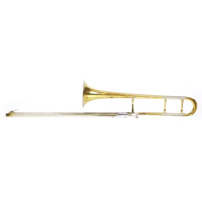 1960s Getzen Super Deluxe Tenor Trombone Brass Chrome Jazz Band Studio Stage Model Instrument Horn Made in USA Original Hard Shell Case (T178) image 4