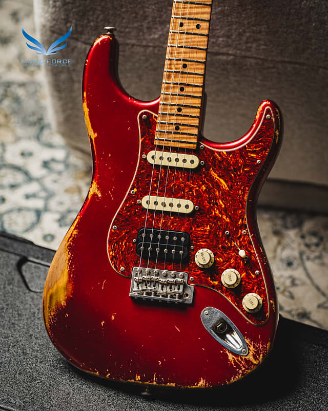 Luxxtone Choppa S Heavy Aging HSS-Candy Apple Red w/Tortoise