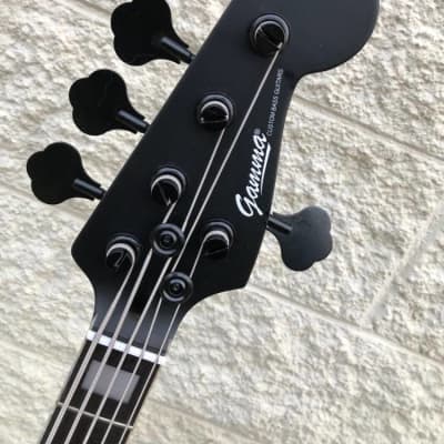 GAMMA Custom Bass Guitar P521-02, 5-String Alpha Model, Matte Black image 13