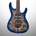 Ibanez S1070PBZ Premium Electric Guitar (with Gig Bag), Cerulean Blue