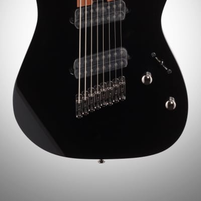 Ibanez RGMS8 Multi-Scale Electric Guitar, 8-String, Black image 3