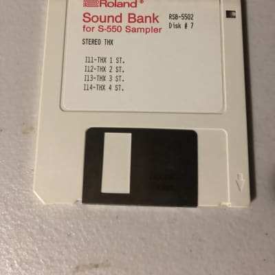 Roland  Sound Bank for S-550 Sampler Disk #7 1988