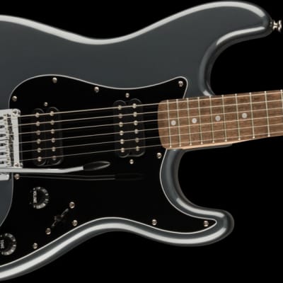 Fender Squier Affinity Series Stratocaster HH Charcoal Frost Metallic Electric Guitar image 4