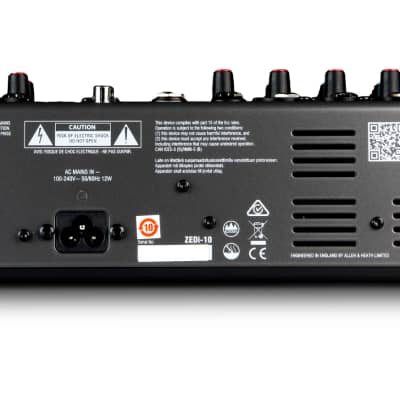 Allen & Heath ZEDI-10 10-Channel Analog USB Mixer with Instrument Inputs image 3