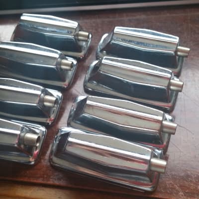 VINTAGE Pearl Coffin STYLE SET OF 8 Bass Drum Lug 70s 90s 80s 2" Spacing image 11
