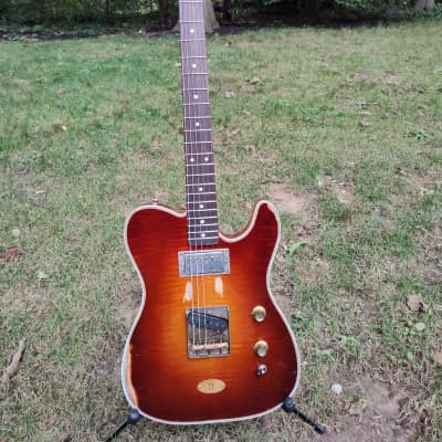 TG Guitars Custom Telecaster The Brothel Made from a Old Growth Pine door from  a 1880's Cleveland Brothel Room # 3 Les Paul Sunburst image 12