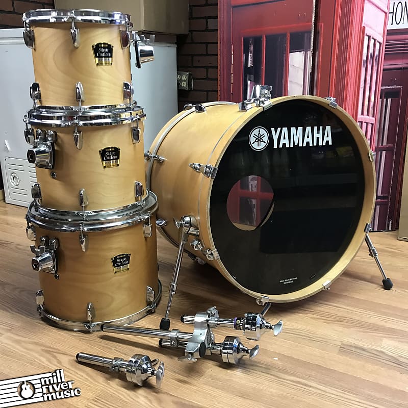 Yamaha Stage Custom Standard 4-Piece Drum Set Shells Natural w/ Tom Mounts 4pc image 1