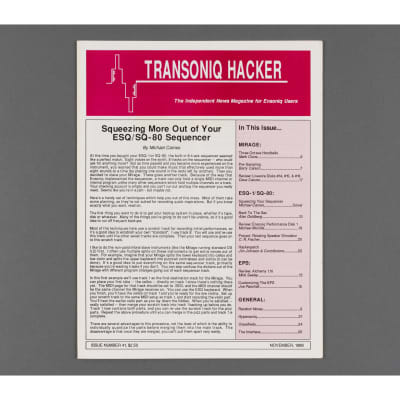 Transoniq Hacker Ensoniq User's Newsletter Issue #41