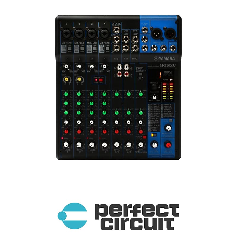 Yamaha MG10Xu 10Input Stereo Mixer + Effects Reverb