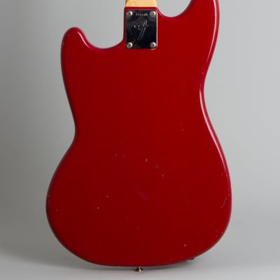 Fender  Musicmaster Solid Body Electric Guitar (1971), ser. #313168, black chipboard case. image 4