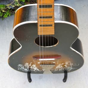 1950's Kay USA Made Old Kraftsman Prairie Rambler "Bunkhouse Orchestra" Cowboy Guitar image 10