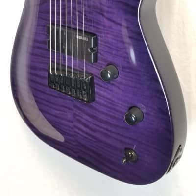 ESP LTD SH-207 Brian "Head" Welch 7 String Electric Guitar, Flame Maple Top, See Thru Purple, w/ESP Form Fit Hard Case 2023 image 4