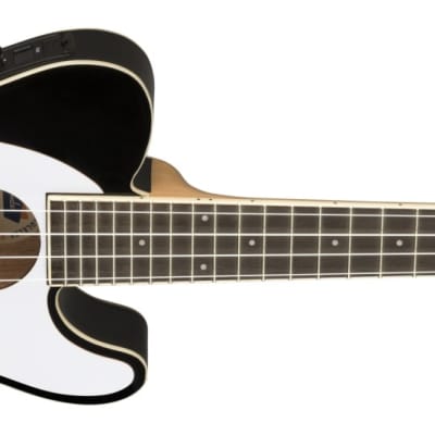Fender Fullerton Tele Acoustic-Electric Ukulele, Black image 2