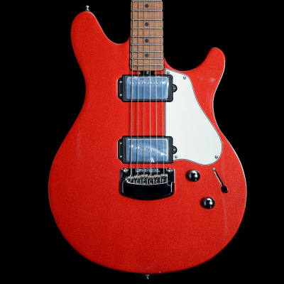 Music Man Valentine Trem Electric Guitar Roasted Maple Neck Husker Red image 1