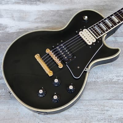 1976 Aria Pro II Japan LC-500 Les Paul Custom (Black/Ebony