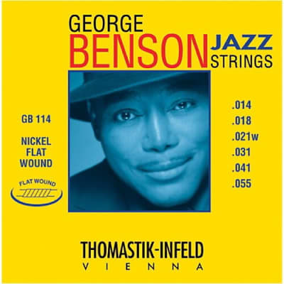 Thomastik Infeld GB114 George Benson Flatwound Jazz Guitar Strings gauges 14-55 image 1